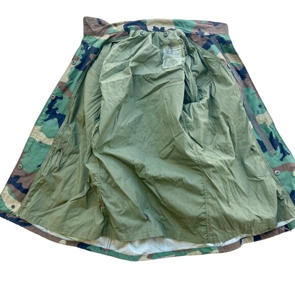 US Army Cold Weather Field Jacket Small-Long Woodland Camo Coat M65 Camouflage - Picture 5 of 6